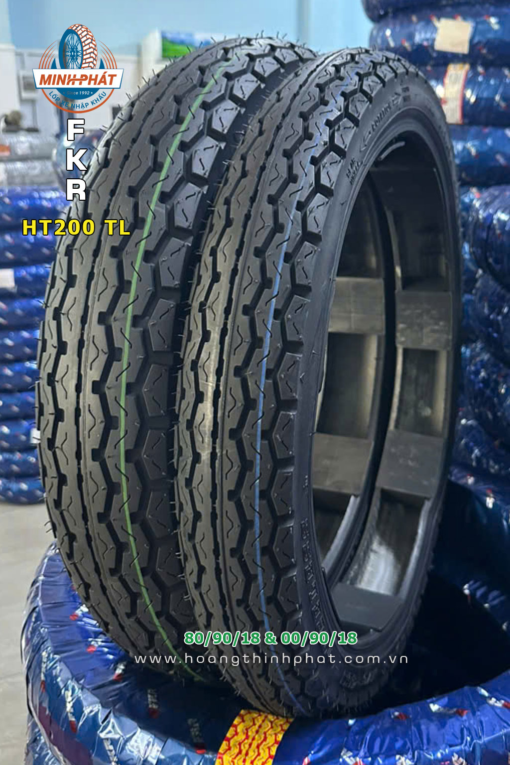 Cặp vỏ xe máy FKR HT200 TL 80/90/18 - 90/90/18