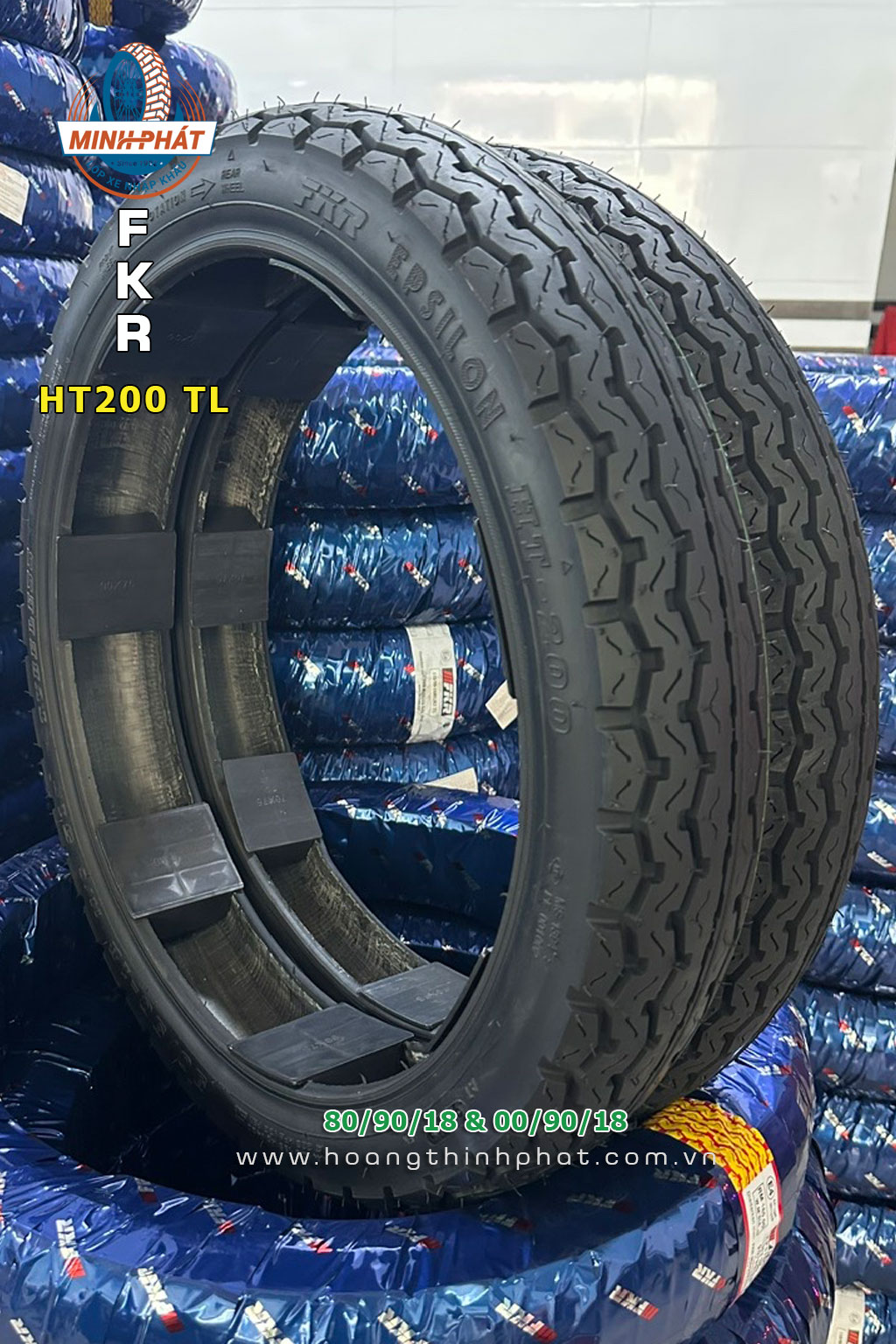 Cặp vỏ xe máy FKR HT200 TL 80/90/18 - 90/90/18