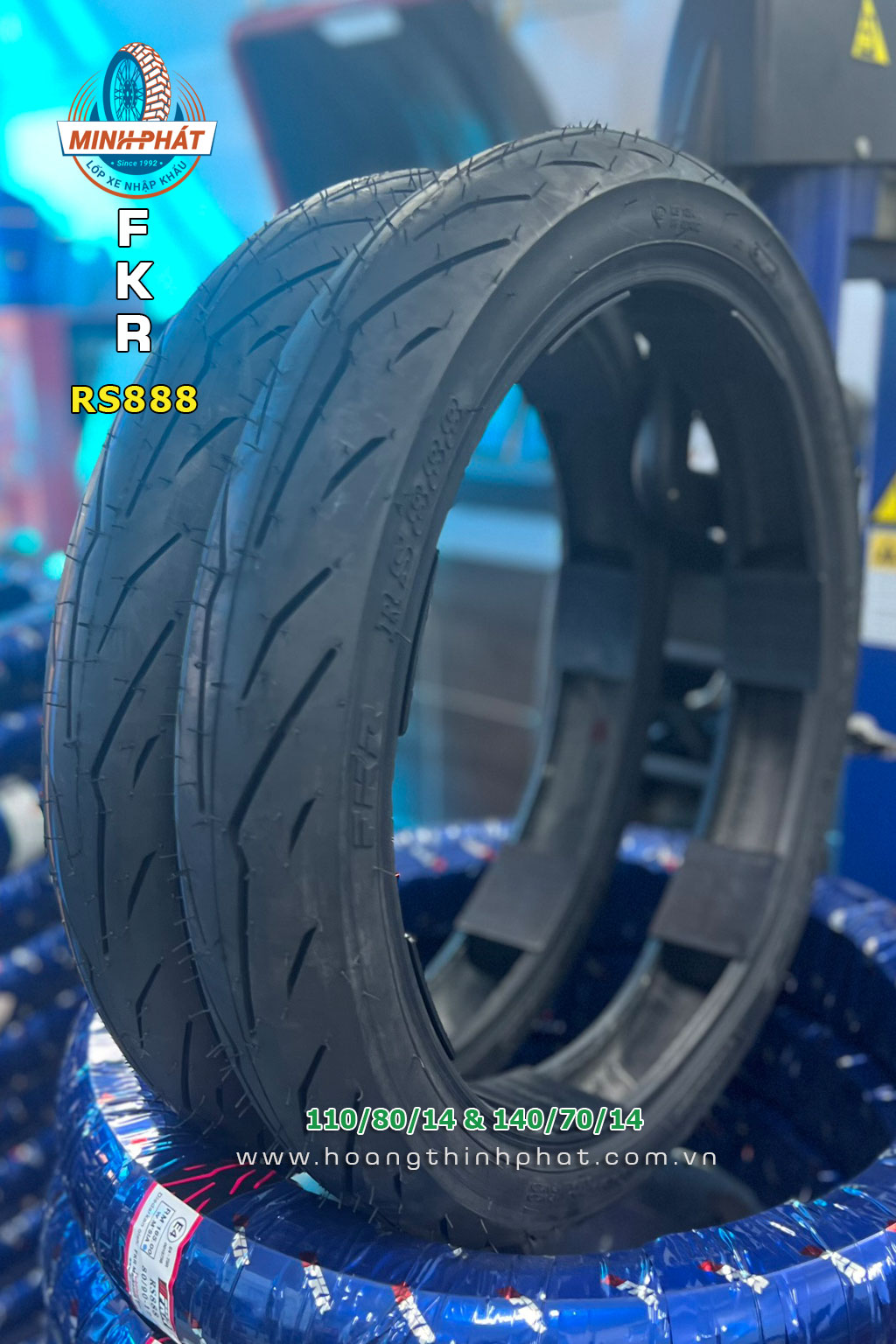 Cặp vỏ xe máy FKR RS888 110/80/14 - 140/70/14